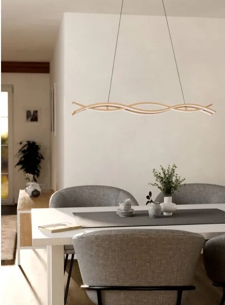 Eglo 901106 - Lustră LED suspendată pe cablu LASANA LED/35W/230V bej