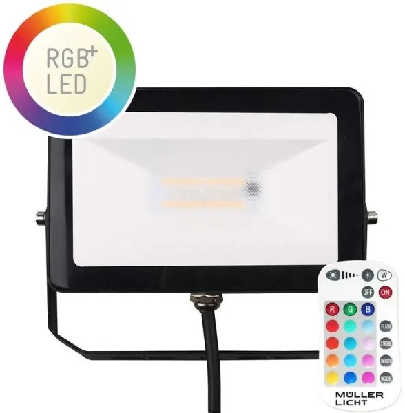 Proiector LED RGBW dimabil de exterior Müller-Licht LED/10W/230V IP65 + telecomandă