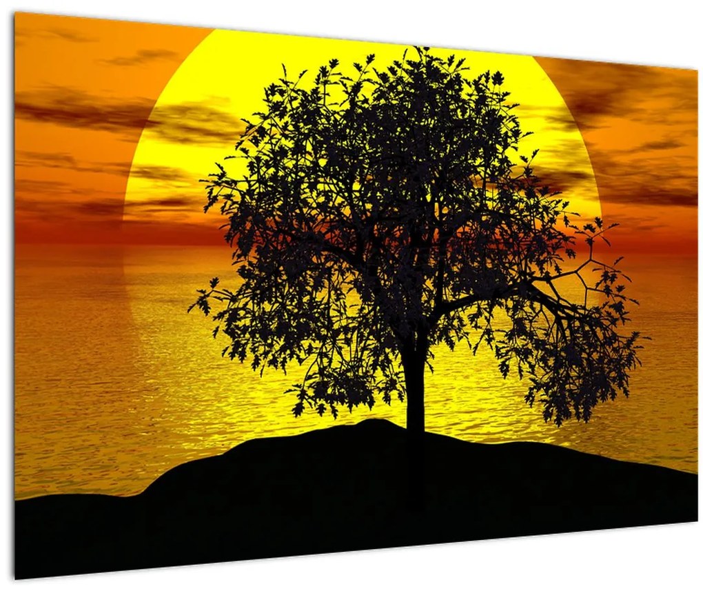 Tablou - Silueta copacilor (90x60 cm)
