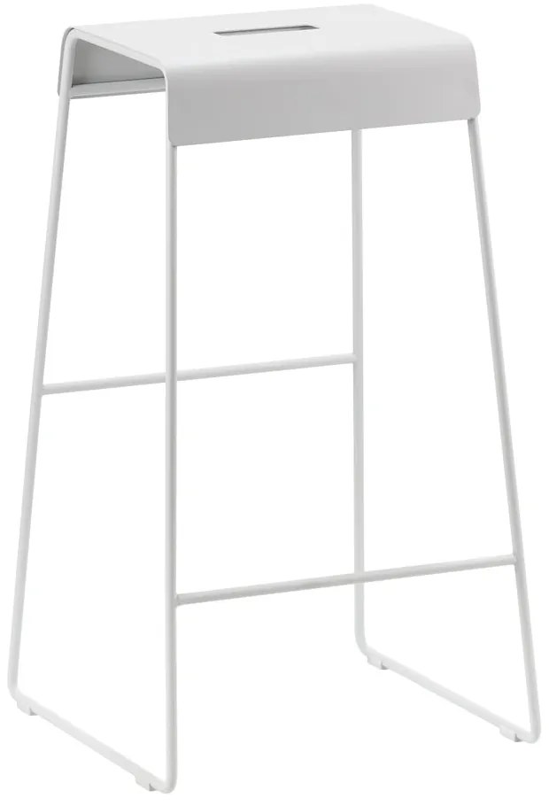 Scaun de bar gri deschis din metal A-Stool – Zone