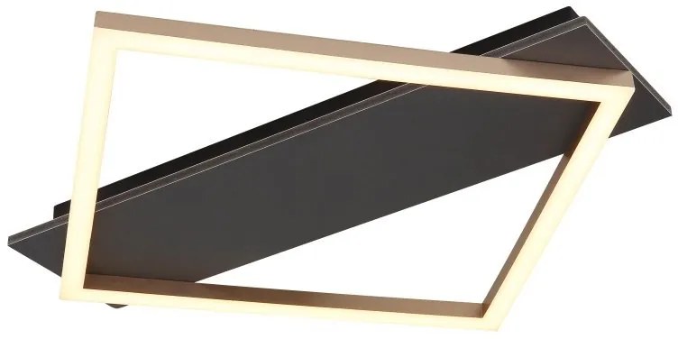 Plafoniera LED metal negru, MDF gri BEATRIX I