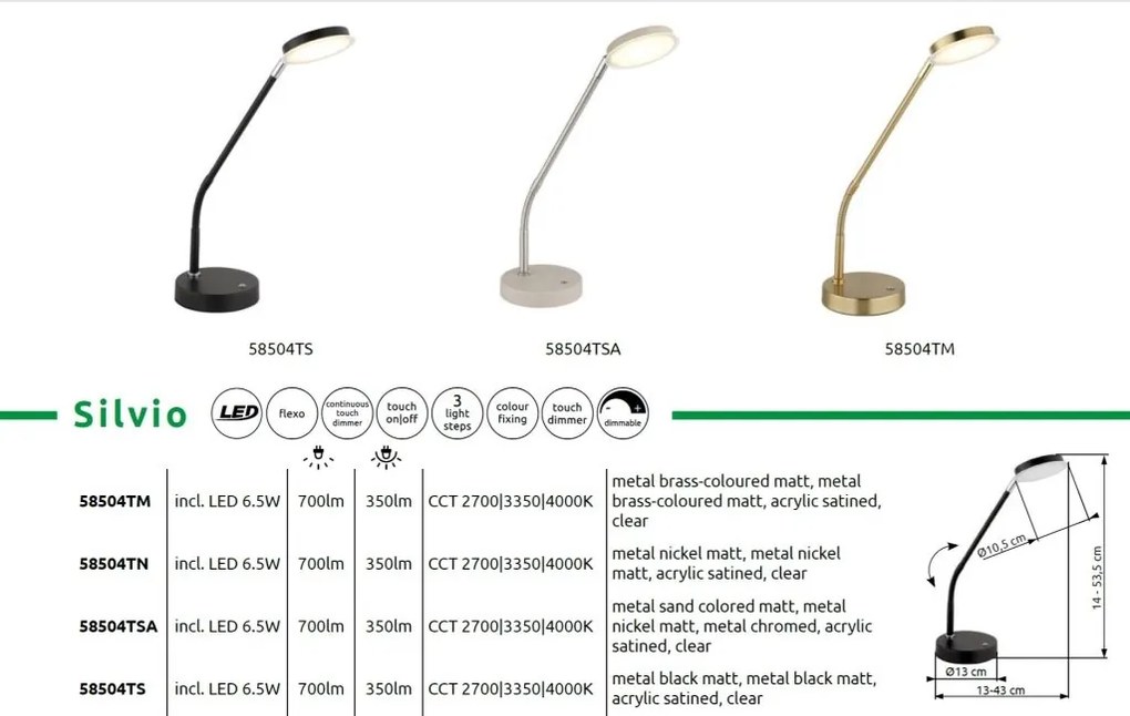 Veioza/Lampa de masa LED minimalista SILVIO
