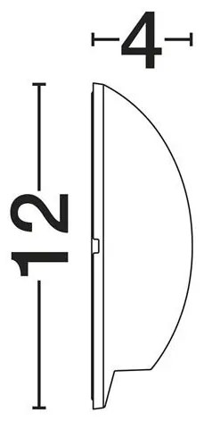 Aplica exterior cu iluminat jos LED IP65 PASSO corten