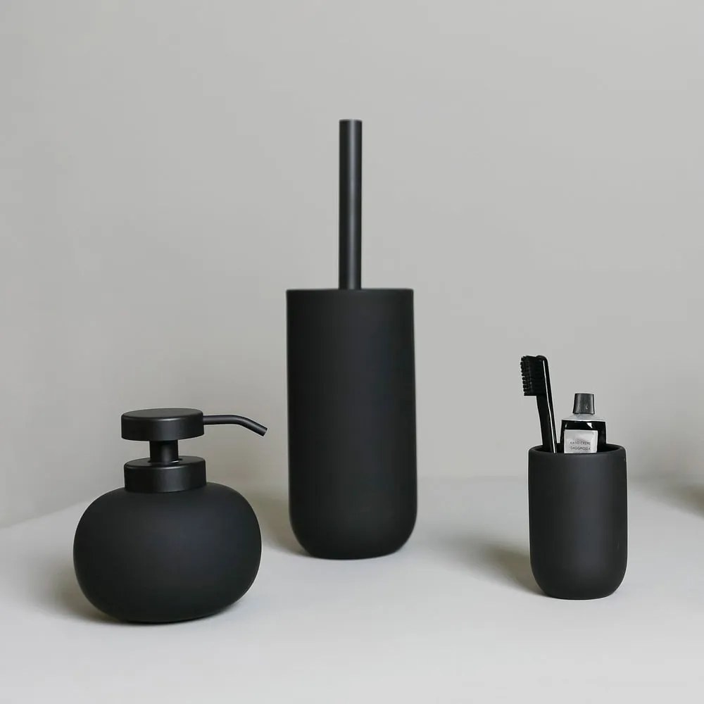 Dozator de săpun lichid negru din ceramică 200 ml Lotus – Mette Ditmer Denmark