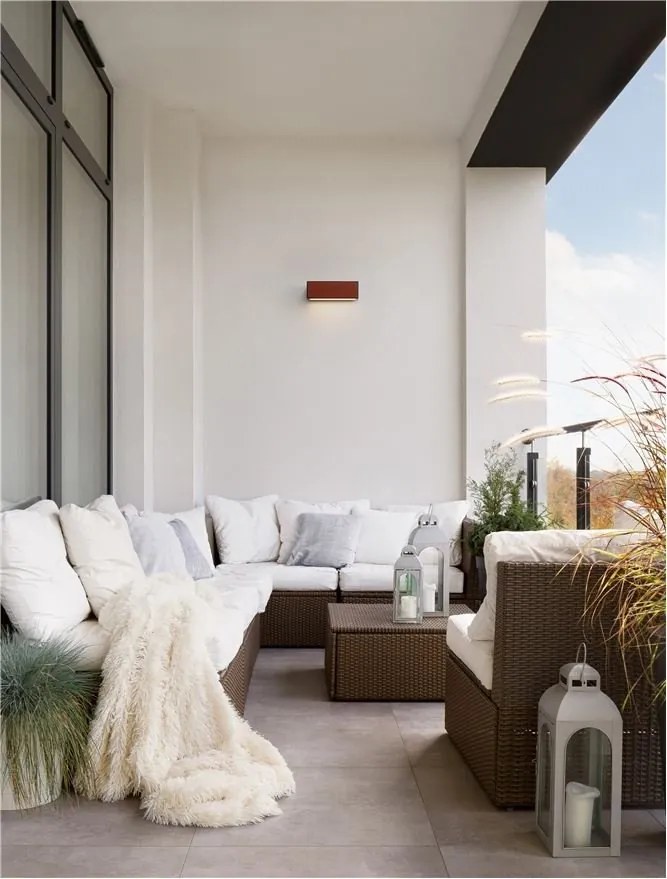 Aplica LED de exterior solara cu senzor de miscare IP65 BROWN