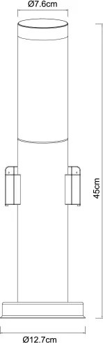 Globo 3158K - Lampă de exterior BOSTON cu 2 prize, 1xE27/23W/230V, IP44