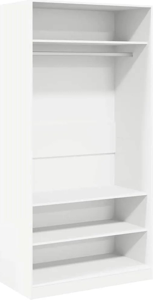 vidaXL Șifonier, alb, 100x50x200 cm, lemn prelucrat
