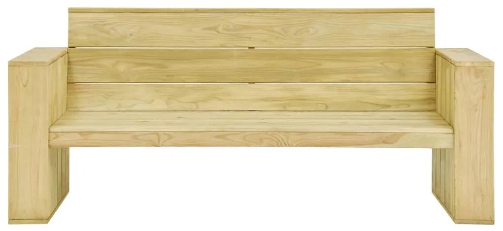 3065758 vidaXL Bancă de grădină cu perne crem, 179 cm, lemn de pin tratat