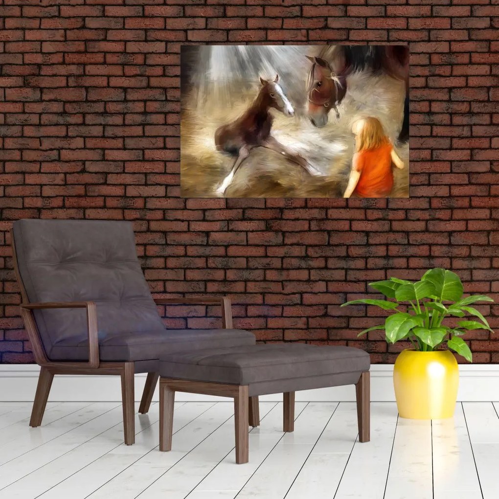 Tablou - Bine ai venit, căluțul mic (90x60 cm)