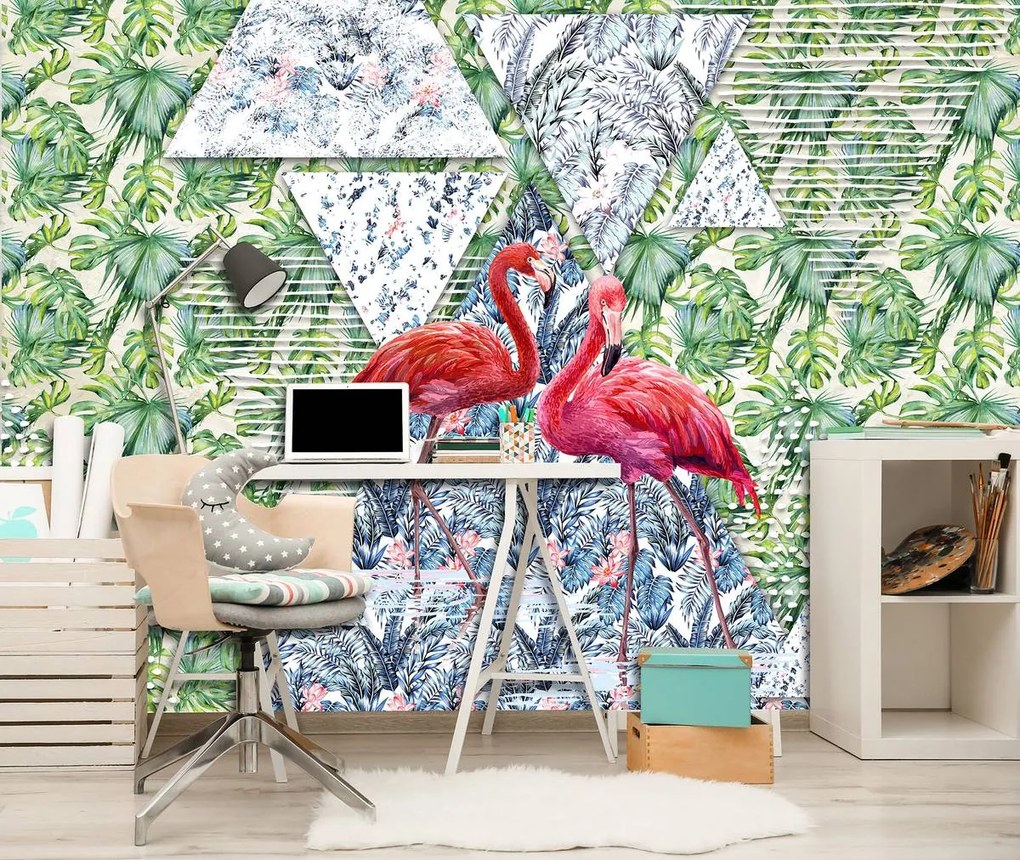 Fototapet - Flamingo (254x184 cm)