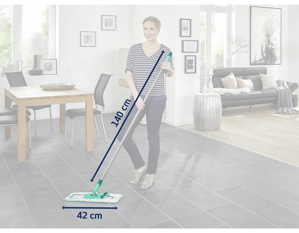 Mop de podea Leifheit PROFI Micro Duo + rezervăGRATUIT Static Plus 55169