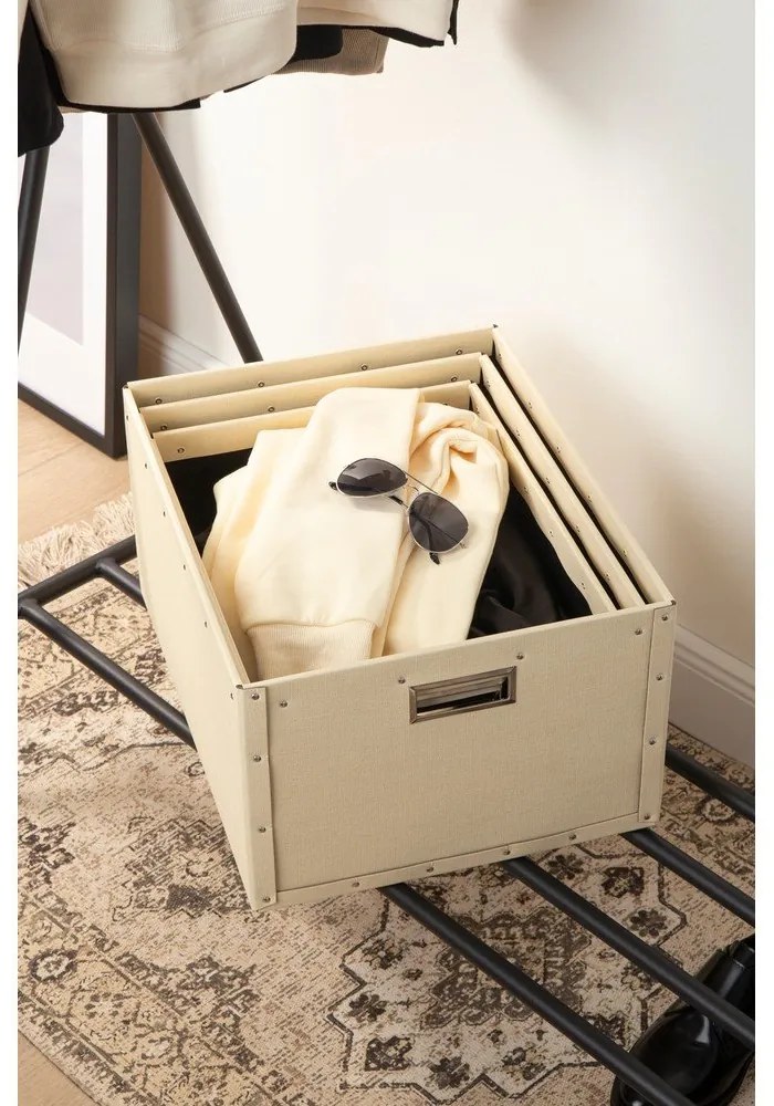 Cutii de depozitare bej 3 buc. din carton Ture – Bigso Box of Sweden