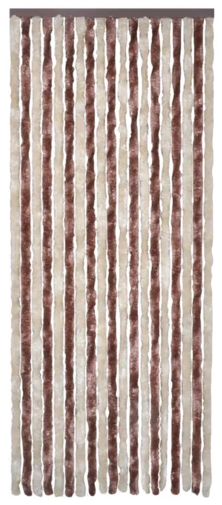 Perdea pentru insecte, bej si maro deschis, 90x200 cm, chenille