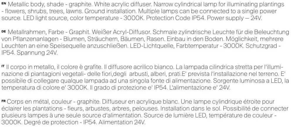 Lampa cu tarus pentru iluminat decorativ gradina IP54 Spear H-80cm