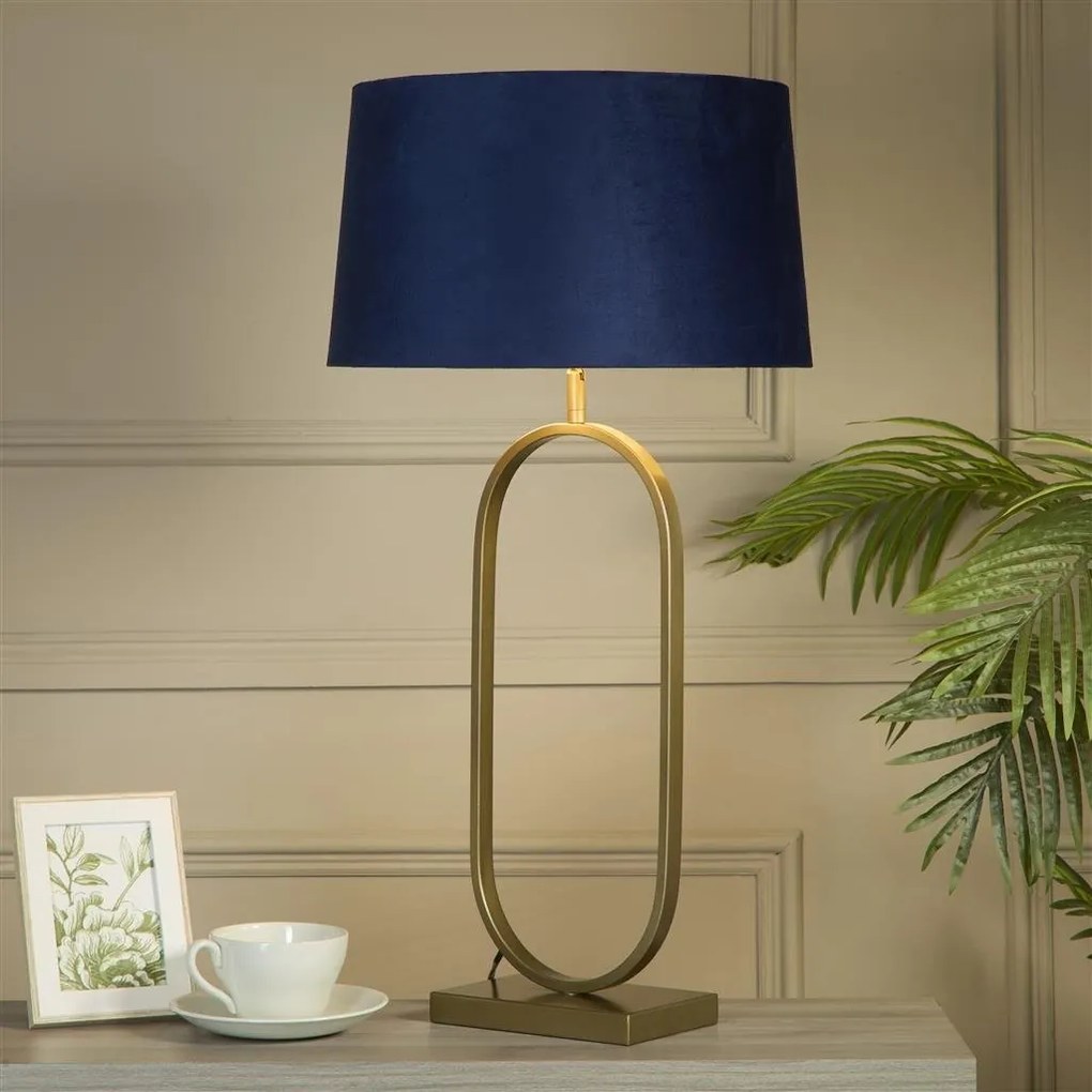 Veioza/Lampa de masa decorativa Modish bronz/navy
