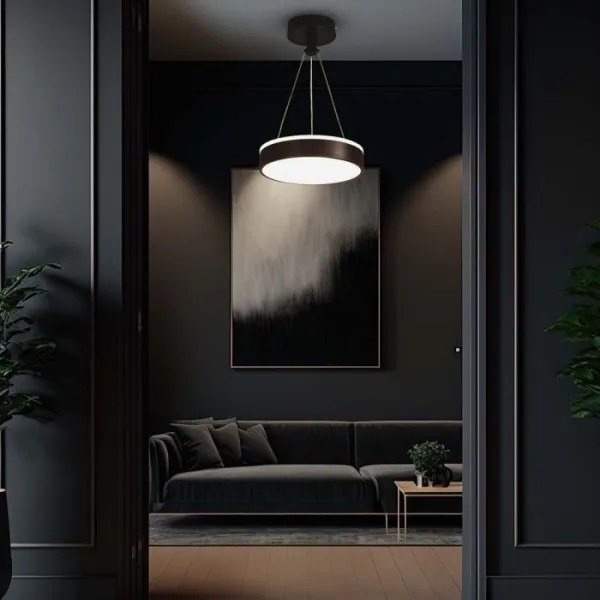 Lustră LED dimabilă pe cablu LED/12W/230V 4000K negru