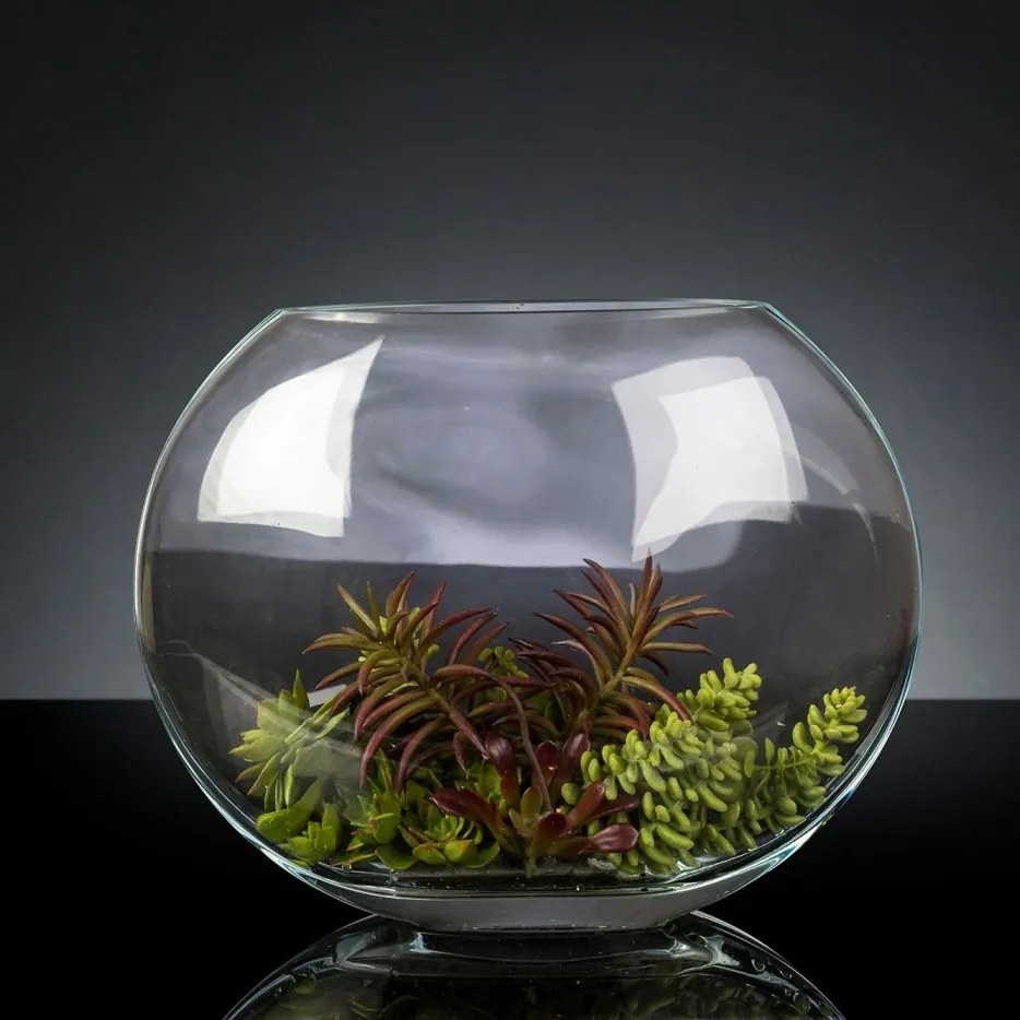 Aranjament floral mediu design LUX OVAL FAT PLANT