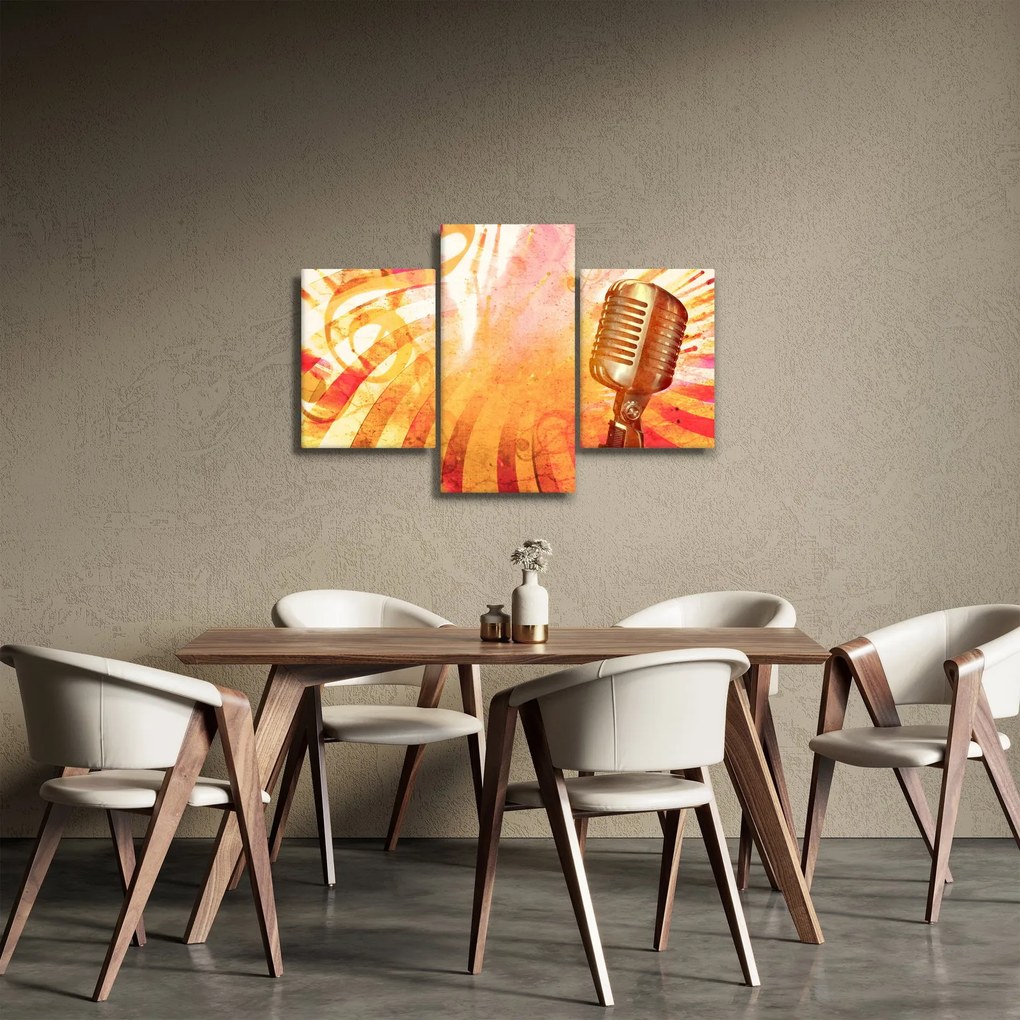 Tablou - Microfon retro (90x60 cm)