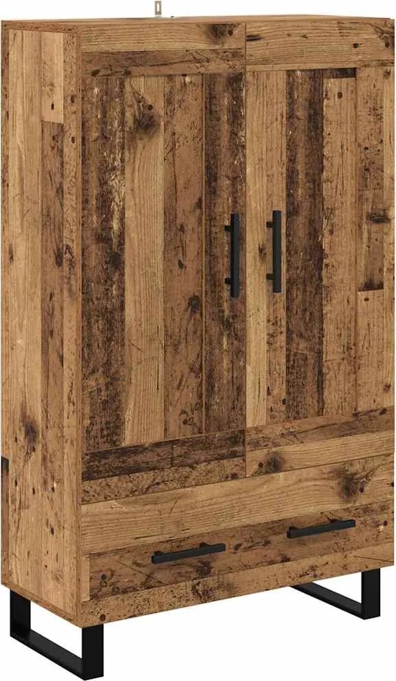 vidaXL Bufet cu sertar Lemn Vechi 69,5 x 31 x 115 cm Lemn compozit