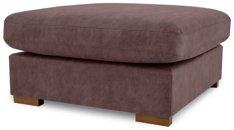 Taburet maro închis cu tapițerie din imitație de piele Hamburg – Scandic