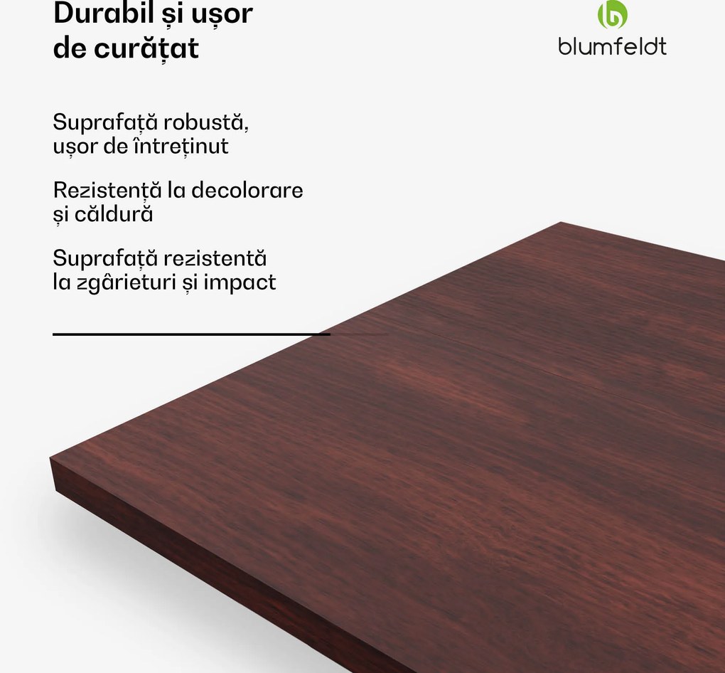 Blumfeldt Placă de masă Bearsdon 160 x 90 cm pentru bucătărie și dining, Lemn stratificat robust
