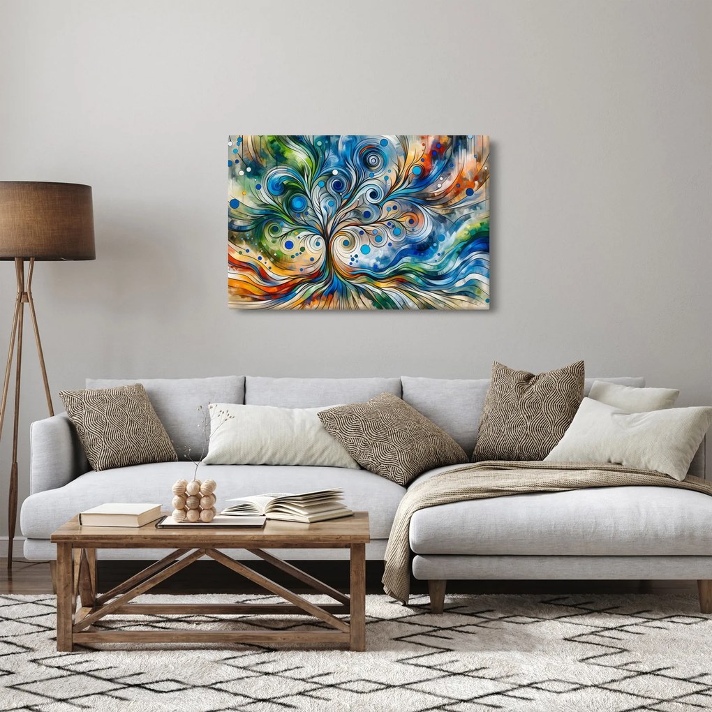 Tablou – Arbore energetic colorat (90x60 cm)