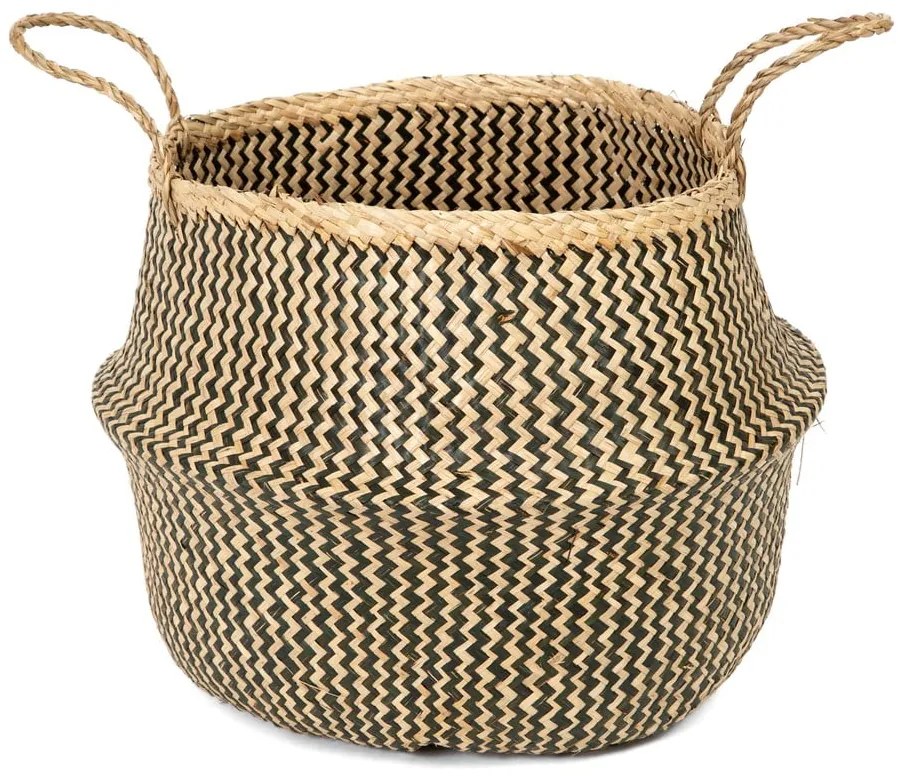 Coș depozitare din iarbă de mare Compactor Zic Zac, ⌀ 45 cm