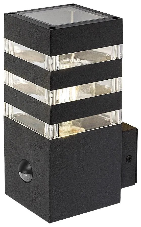 Aplica cu senzor de miscare pentru iluminat exterior design modern IP44 Ankara antracit
