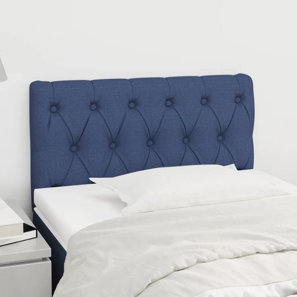 346304 vidaXL Tăblie de pat, albastru, 80x7x78/88 cm, textil