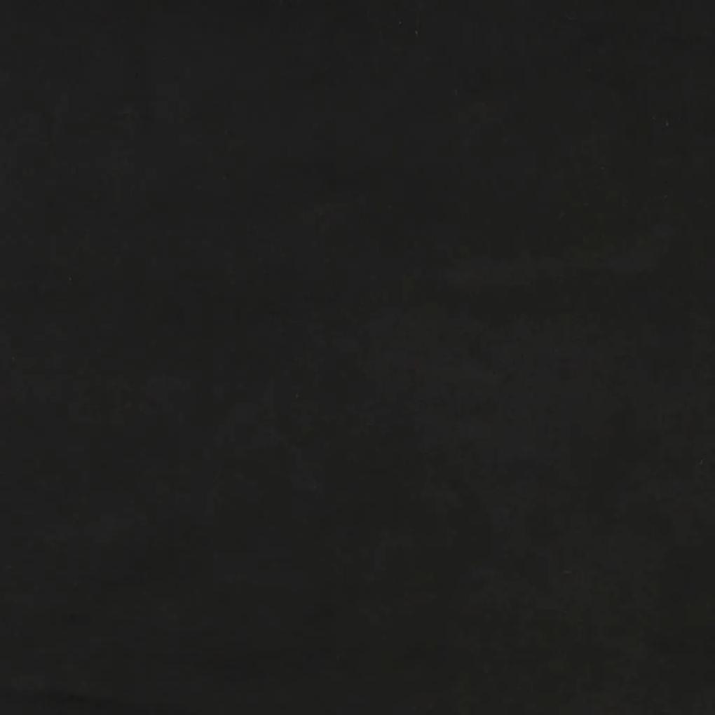 Cadru de pat cu tablie, negru, 160x200 cm, catifea Negru, 160 x 200 cm, Design cu nasturi