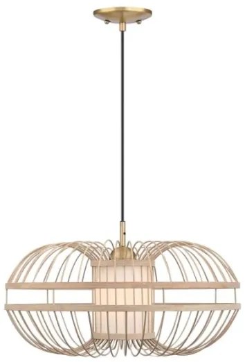 Lustră pe cablu Westinghouse 61255 TULCEA 1xE27/60W/230V bambus