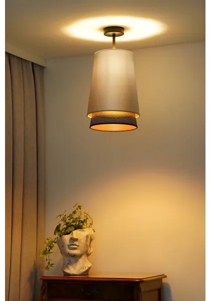 Lustră aplicată BELL Duolla SHINY 1xE27/15W/230V d. 25 cm argintiu/negru