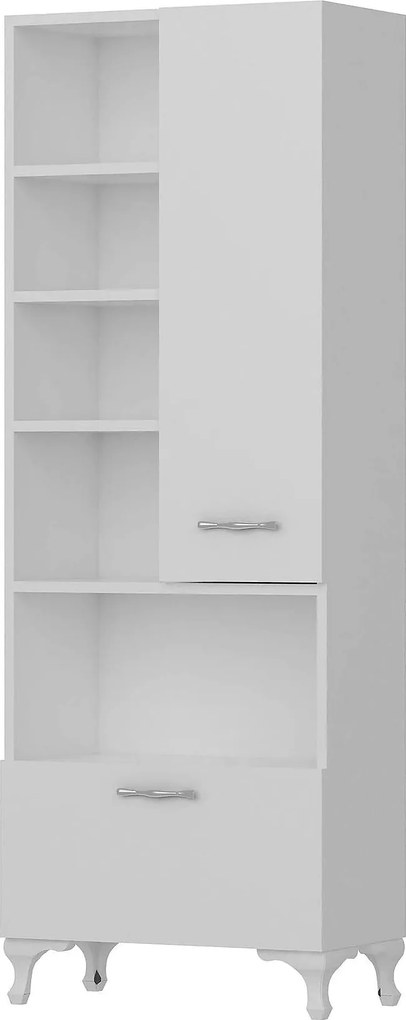 Dulap SEZEN, alb, PAL melaminat, cu 2 usi, 60x32x164 cm