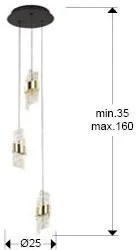 Lustra LED suspendata design elegant Iliada 3L