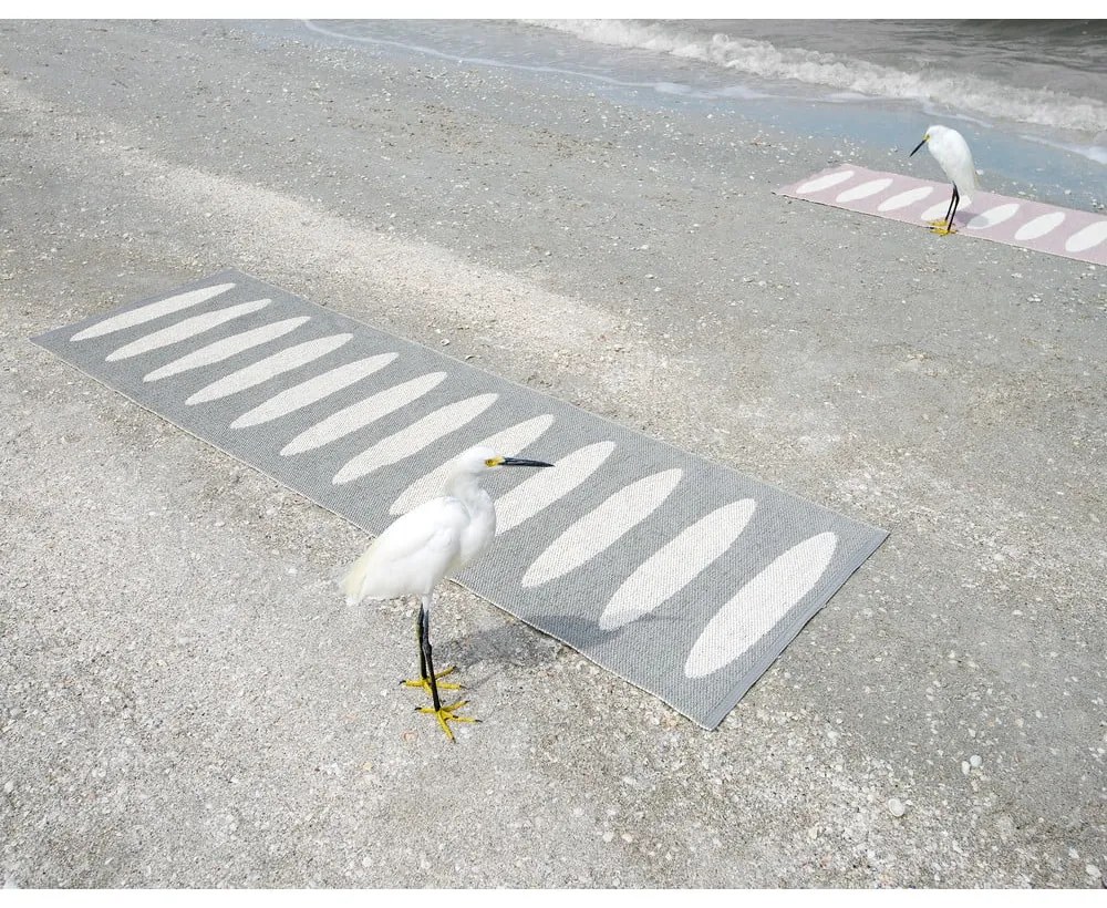 Covor tip traversă pentru interior și exterior gri 70x150 cm Ella Warm Grey – Pappelina