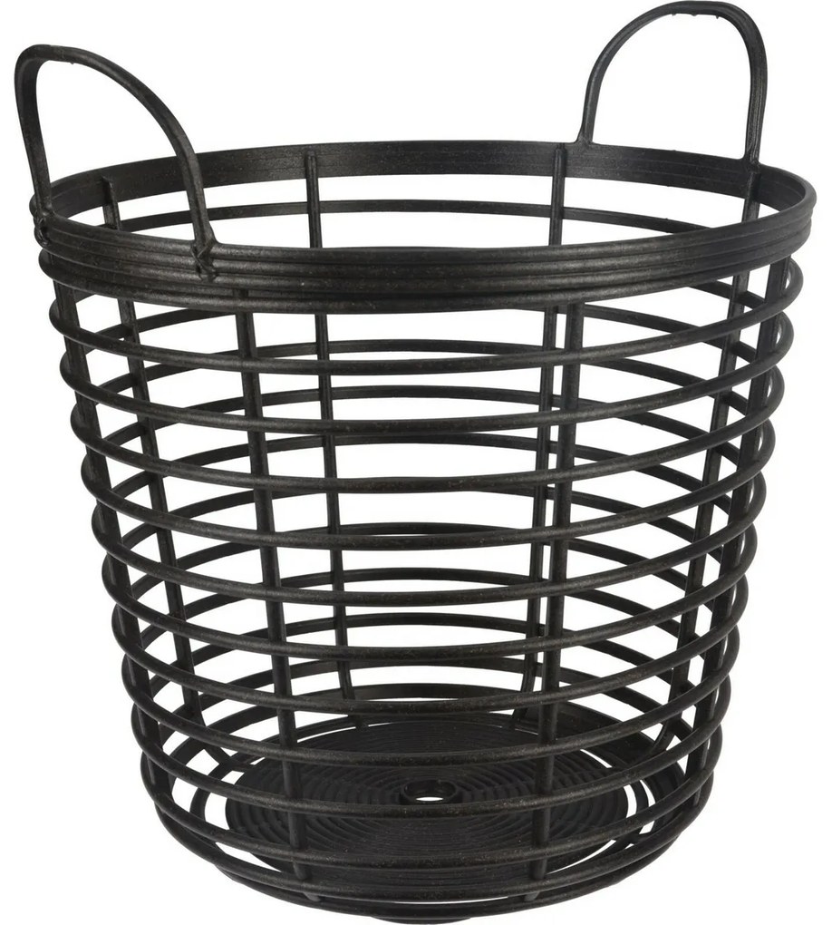 Coș de grădină Downey antracit, 37,4 x în.40 cm ,lemn ecologic