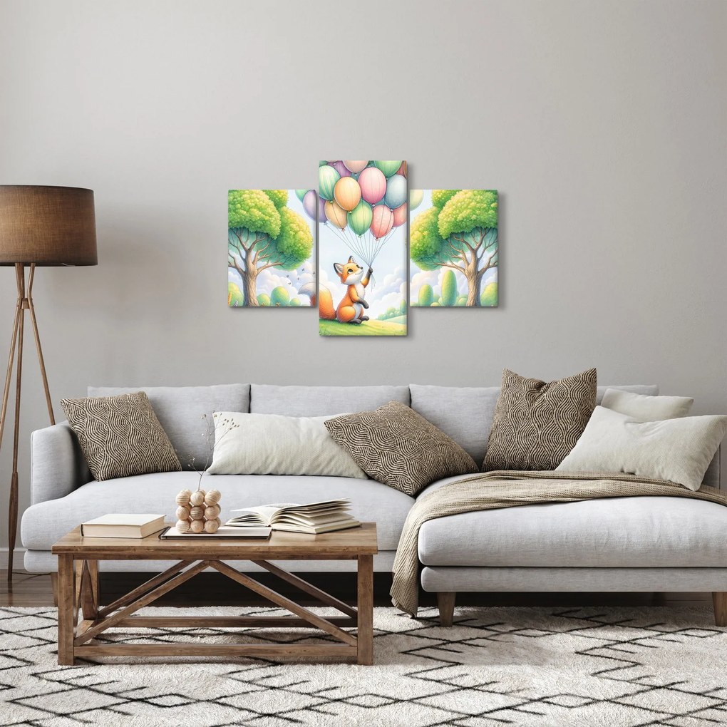 Tablou – Vulpe fericită (90x60 cm)