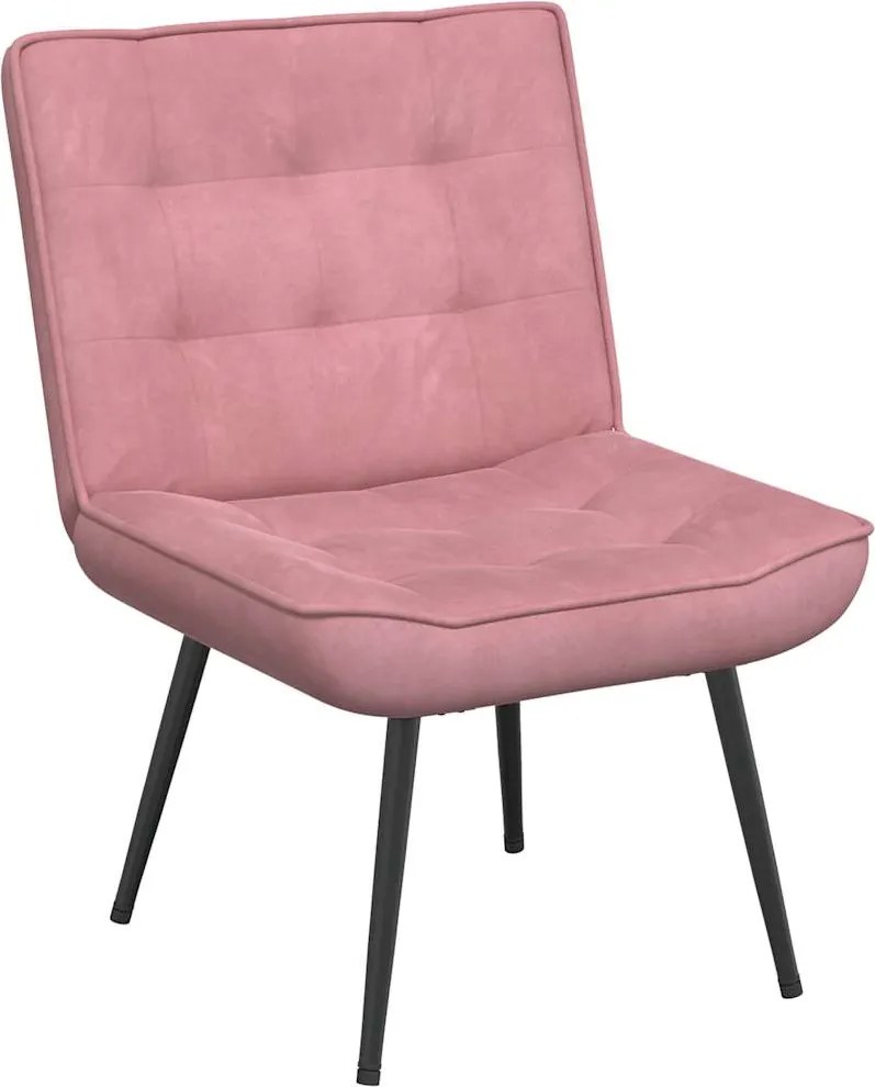 vidaXL Scaun de relaxare roz 64x74x84 cm catifea
