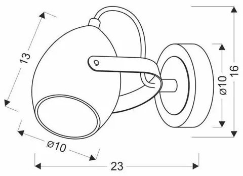 Spot ANICA 1xE14/40W/230V negru/cupru
