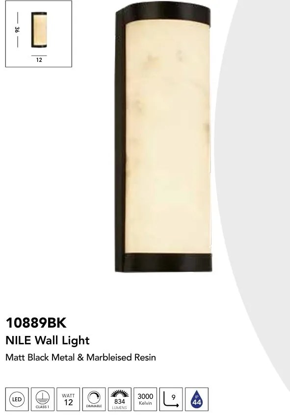 Aplica de perete baie cu protectie IP44 LED Nile