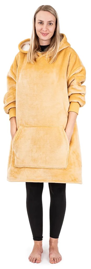 Hanorac imitație de blăniță micropluș 4Home Beige, uni S – pentru copii