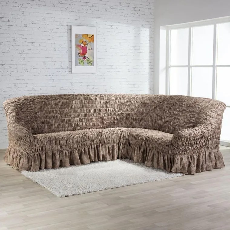 Gaico Huse elastice cu volan FIORELA ciocolată fotoliu triplu (l. 170 - 200 cm)