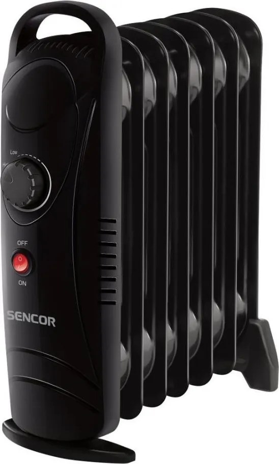 Sencor - Radiator electric cu ulei, 7 elemente, 700 W/230 V, negru