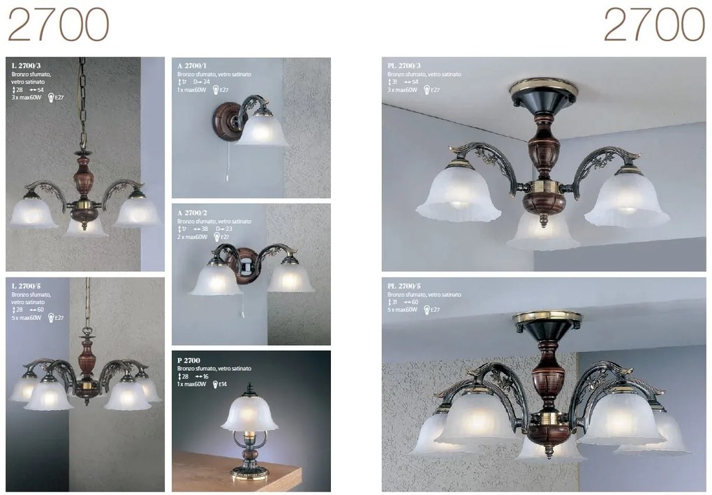 Aplica de perete design italian din alama cu lemn 2700