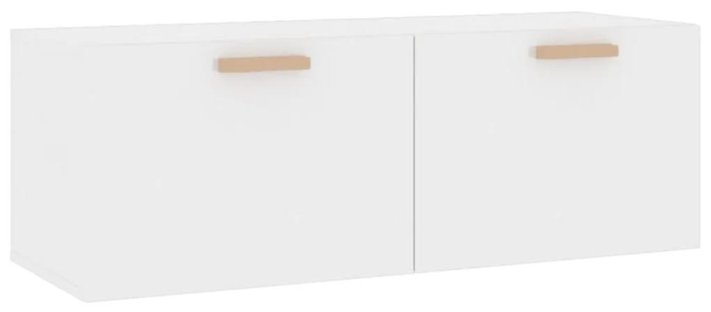 Dulap de perete, alb extralucios, 100x36,5x35 cm lemn prelucrat 1, Alb foarte lucios