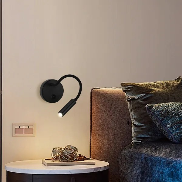 Lampă flexibilă dimabilă de perete Brilagi MAYA 1xG9/4W/230V negru