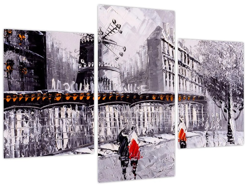 Tablou - Pictură în ulei a orașului II. (90x60 cm)