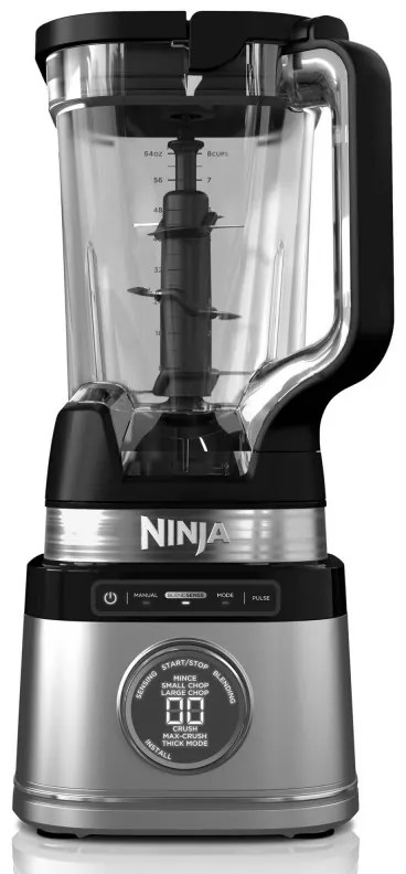 Blender Ninja Detect Pro TB201EU, 1200W, 2,1 L, 14 viteze, Timer, Afisaj cu LED, Fara BPA, Negru/Gri