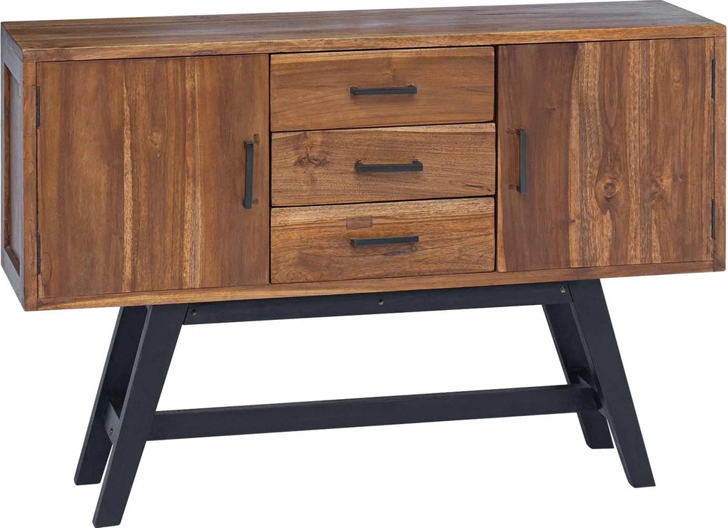 vidaXL Support TV cu sertar natural 110 x 30 x 75 cm Lemn solid de tec