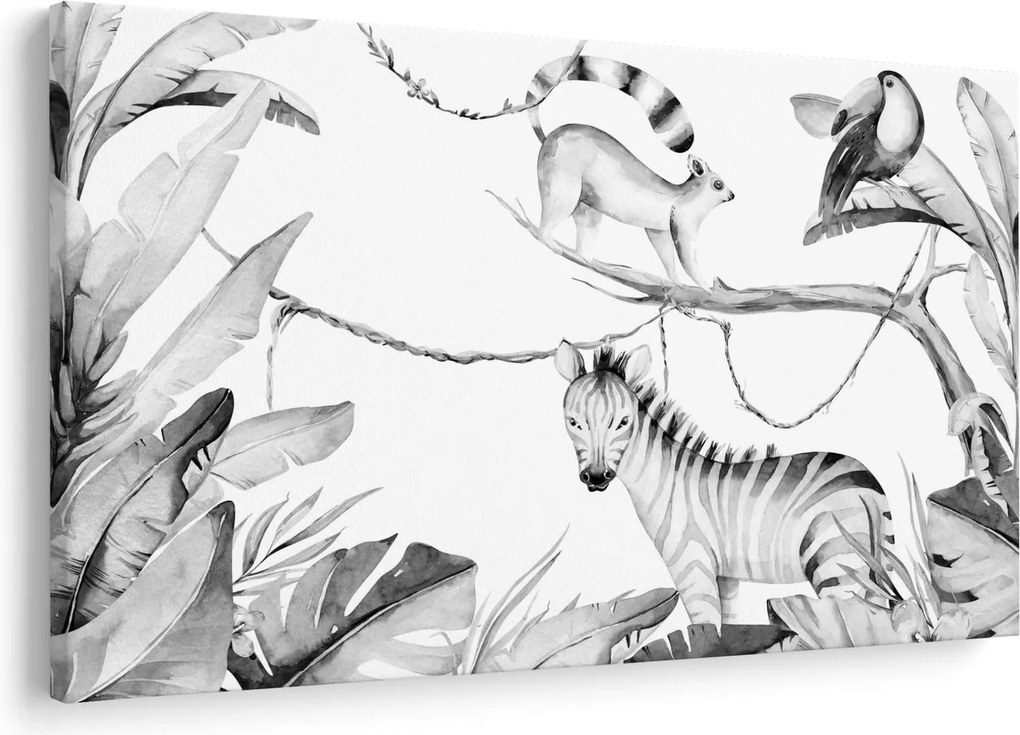 Tablou - Acuarelă Jungla (90x60 cm)